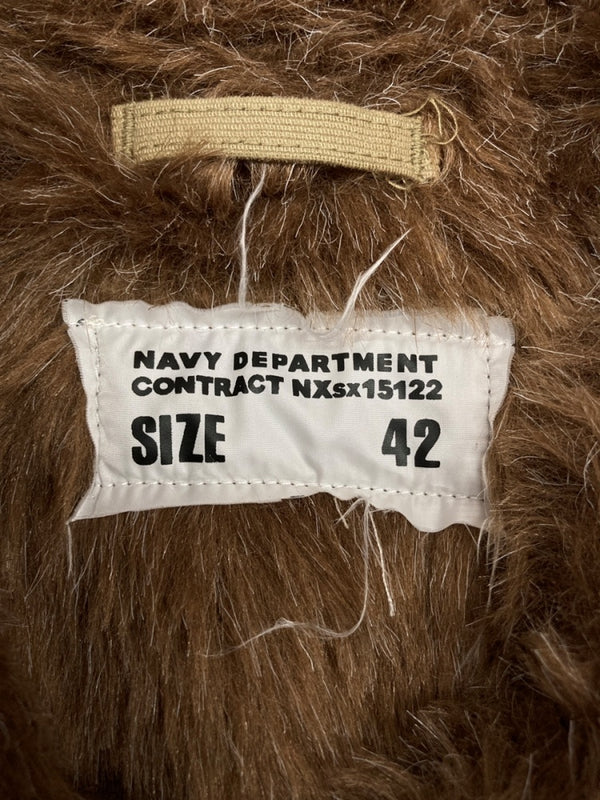 ミリタリー Military N-1 DECK JACKET デッキ ジャケット ミリタリー ジップアップ 裏ボア U.S NAVY 軍物 アウター 緑 サイズ 42 ジャケット ロゴ カーキ 104MT-1812