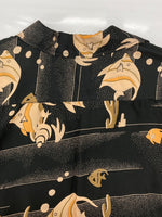 サンサーフ SUN SURF S/S SPECIAL EDITION ALOHA KIHI KIHI アロハ シャツ キヒ キヒ ハワイアン 半袖 開襟 魚 海 黒 SS30210 半袖シャツ 総柄 ブラック Sサイズ 104MT-1710