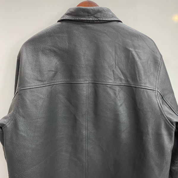 【曜日割引対象外】 ギャップ GAP 90's old gap カーコート レザージャケット コート ブラック Mサイズ 201MT-3807 VB