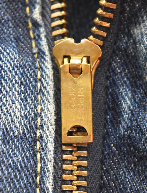 リー Lee 50s Vintage 101Z センター黒タグ GRIPPER ZIPPER 革パッチ ボタン裏X 赤耳 50's ヴィンテージ  デニム ネイビー 103MB-627