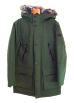 マイケルコース MICHAEL KORS Benson Faux Fur Trim Woven Parka ベンソン ファー パーカー 中綿 アウター OLIVE オリーブ MC27350 XS ジャケット グリーン SSサイズ 103MT-2198