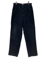 ダブルアールエル RRL 90s CORDUROY PANTS コーデュロイ パンツ ジップフライ ワーク トラウザーズ 三ツ星タグ Ralph Lauren 黒 無地 ボトムスその他 ブラック 34×33 104MB-348