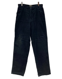 ダブルアールエル RRL 90s CORDUROY PANTS コーデュロイ パンツ ジップフライ ワーク トラウザーズ 三ツ星タグ Ralph Lauren 黒 無地 ボトムスその他 ブラック 34×33 104MB-348
