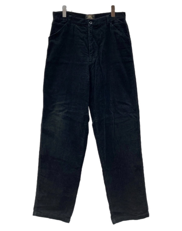 ダブルアールエル RRL 90s CORDUROY PANTS コーデュロイ パンツ ジップフライ ワーク トラウザーズ 三ツ星タグ Ralph Lauren 黒 無地 ボトムスその他 ブラック 34×33 104MB-348