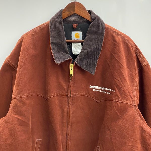 【曜日割引対象外】 カーハート Carhartt 00's Santa Fe Jacket サンタフェジャケット ワーク ジャケット ワインレッド 4XLサイズ 201MT-3700 VB