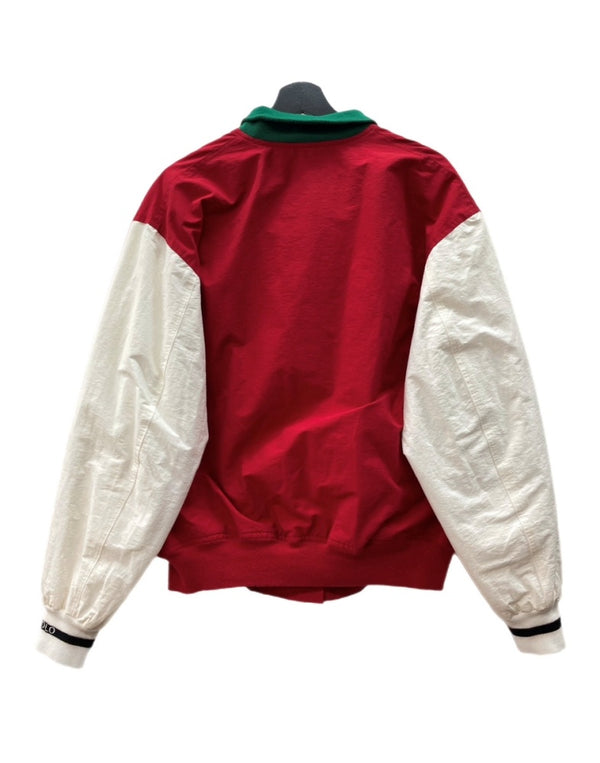 ラルフローレン RalphLauren 90s DECK HOOK JACKET デッキ フック ジャケット ミリタリー アウター 白 赤 緑 ジャケット 無地 レッド Mサイズ 104MT-2066