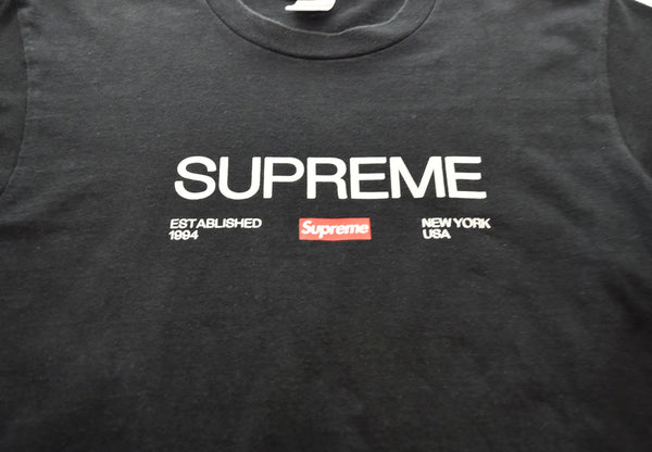 シュプリーム SUPREME 21AW EST.1994 Tee プリント Tシャツ 黒 Tシャツ ブラック Sサイズ 103MT-1428