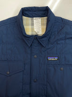 パタゴニア Patagonia 14AW REVERSIBLE QUILTING JACKET リバーシブル キルティング ジャケット 裏チェック ボタン アウター 紺 27500FA14 ジャケット ロゴ ネイビー Sサイズ 104MT-2157