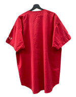 ナイキ NIKE JORDAN 90s BASEBALL SHIRT ベースボール シャツ ジャンプマン ボタン ヴィンテージ 半袖 刺繍 赤 半袖シャツ ロゴ レッド 104MT-1962