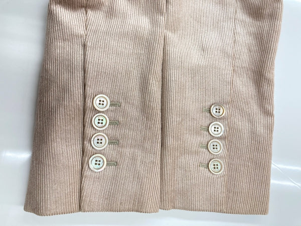 グッチ GUCCI トムフォード期 90s~00s Vintage ヴィンテージ ピークドラペル フォーマル スーツ 2B シングル コーデュロイ シルク コットン BEIGE 135205.ZI023 ジャケット ベージュ SIZE40 104LT-182