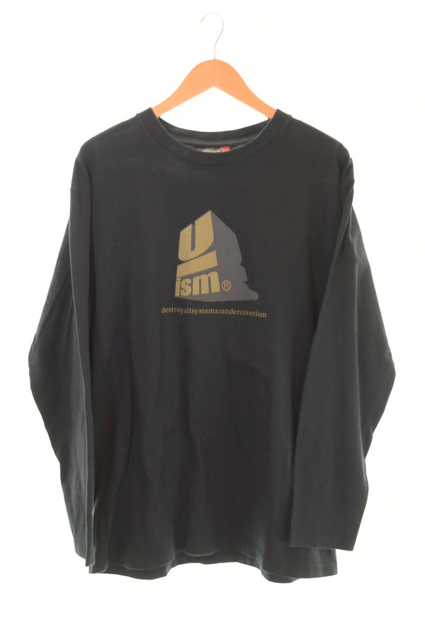 アンダーカバー UNDERCOVER 00AW melting pot期 プリント 長袖Tシャツ 黒 ロンT ブラック Mサイズ 103MT-1771
