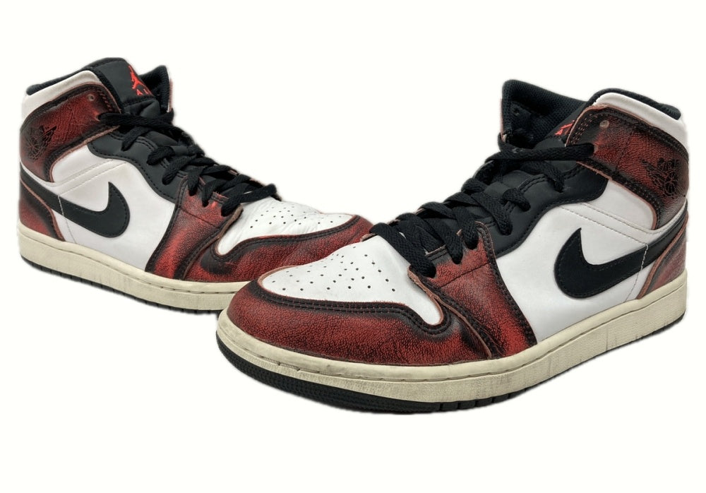 ナイキ NIKE 22年製 AIR JORDAN 1 MID SE WEAR AWAY エア ジョーダン ミッド ウェア アウェイ AJ1 白 赤  DV9565-006 メンズ靴 スニーカー ホワイト 28cm 104-shoes555 | 古着通販のドンドンサガール