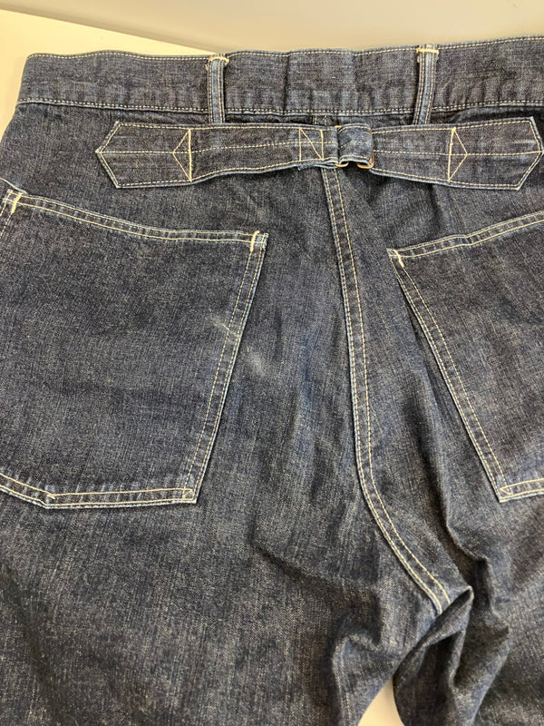 クーティー COOTIE PRODUCTIONS シンチバック デニム ワークパンツ ペインターパンツ ベイカーパンツ マリンパンツ ボタンフライ パッチポケット デニム ブルー Mサイズ 101MB-626