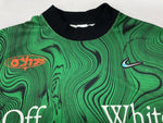ナイキ NIKE × Off-White オフホワイト Allover Print Jersey ゲームシャツ ユニフォーム 緑 FQ0998-389 ロンT 総柄 グリーン 2XLサイズ 104MT-1622