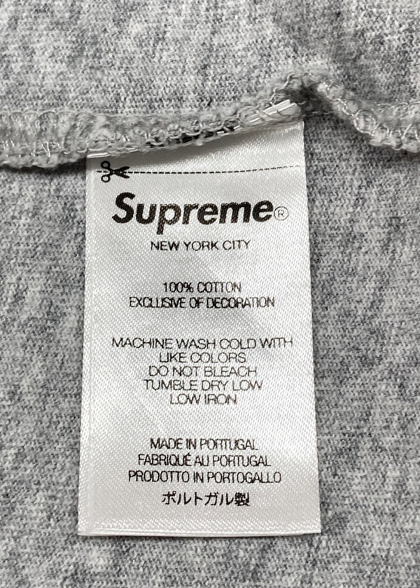 シュプリーム SUPREME Small Box Logo L/S Tee スモール ボックス ロゴ クルーネック ロング スリーブ Tシャツ 灰 ロンT ロゴ グレー Mサイズ 104MT-1317