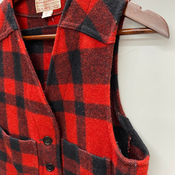 【曜日割引対象外】 フィルソン FILSON マッキーノ ウールベスト USA製 20004P ベスト レッド Sサイズ 201MT-4546 VB
