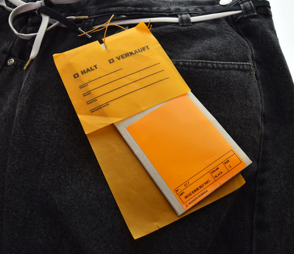 メゾン エウレカ MAISON EUREKA VINTAGE REWORK BIGGY PANTS ヴィンテージ リワーク バギー パンツ BLACK DENIM ブラックデニム 変形 デニム パンツ ラップ 17 デニム ブラック Sサイズ 103LB-3