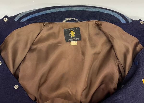 【曜日割引対象外】 ゴールデンベアー GOLDEN BEAR 60's Stadium Varsity Jacket スタジャン ジャケット ネイビー Mサイズ 201MT-4019 VB