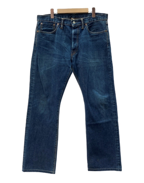 ダブルアールエル RRL DENIM PANTS デニム パンツ 赤耳 セルビッチ ボタンフライ ジーパン ジーンズ USA製 Ralph Lauren インディゴ 青 ロゴ デニム ブルー 34×32 104MB-352
