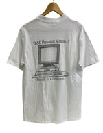ヴィンテージ vintage MIDA IBM Personal System/2 企業Tシャツ 白 プリントTシャツ US古着 Tシャツ ホワイト Lサイズ 101MT-4677