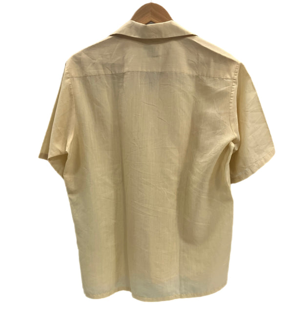 タウンクラフト TOWN CRAFT 60’s~70's 60~70年代 Penneys PENN-PREST ペニーズ 開襟 オープンカラーシャツ ループカラー ボックス ヴィンテージ Vintage 半袖シャツ イエロー Mサイズ 101MT-4796