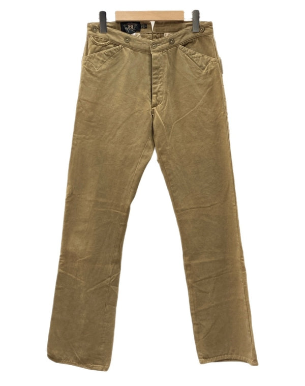 ダブルアールエル RRL WORK PANTS ワーク パンツ ボタンフライ シンチバック ズボン Ralph Lauren 茶 無地 ボトムスその他 ブラウン 30-34 104MB-235