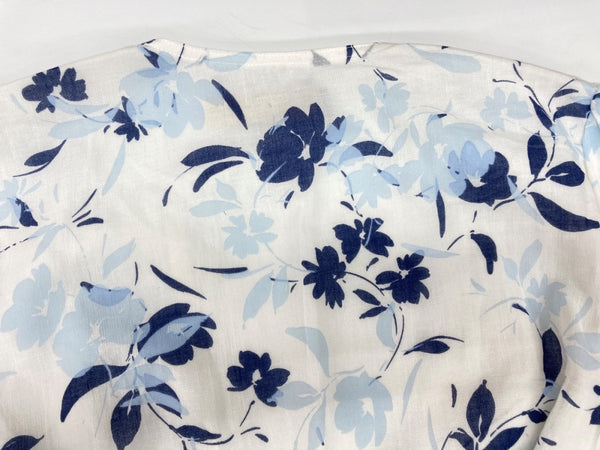 ラルフローレン RalphLauren ポロ POLO 現行タグ フローラル ラッフルトリム ラップ ミディ ドレス ラップワンピース 巻きワンピース ラップシルエット ラッフルトリム 花柄 フリル リボン WHITE 白 ワンピース 花・植物 ホワイト SIZE2 104LT-190