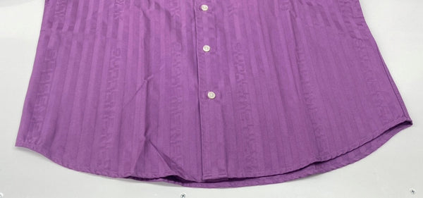 シュプリーム SUPREME 20FW Jacquard Stripe Twill Shirt ジャガード ストライプ ツイル シャツ 紫 長袖シャツ ストライプ パープル Mサイズ 104MT-1707