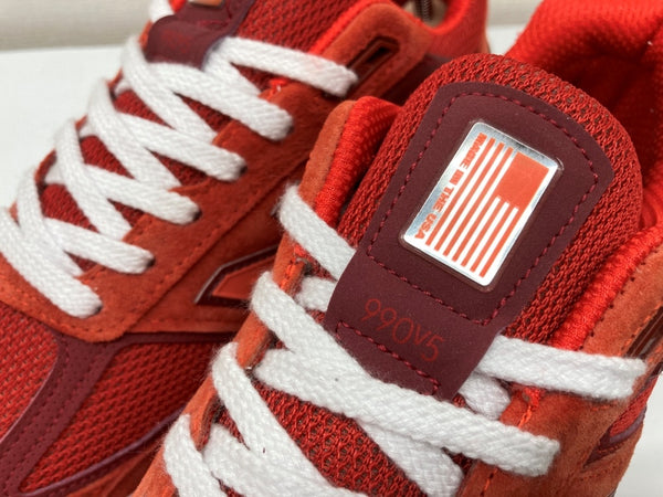 ニューバランス new balance 20年製 M990 MS5 ENCAP ABZORB N-durance Vシリーズ スエード ランニング ローカット シューズ 赤 M990MS5 メンズ靴 スニーカー レッド 27.5cm 104S-963