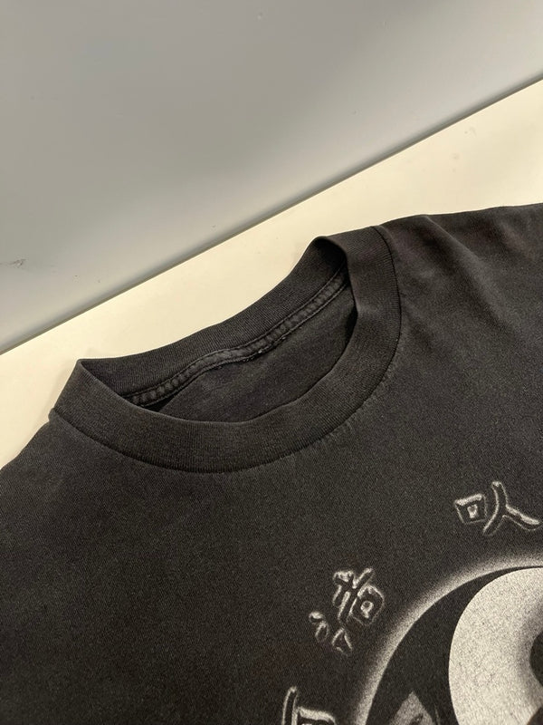 US US古着 BRUCE LEE ブルース・リー  カンフー 陰陽 黒 Tシャツ ブラック 101MT-4833