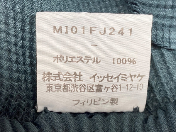 イッセイミヤケ ISSEY MIYAKE ミー me グラデーション シアー トップス ボックスプリーツ BOX PLEATS ポリエステル フィリピン製 グリーン系 MULTI COLOR MI01FJ241 長袖カットソー マルチカラー 104LT-237