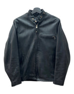 ショット SCHOTT LEATHER JACKET レザー ジャケット シングル ライダース バイカー レーサー アウトドア USA製 アウター 黒 サイズ 34 ジャケット 無地 ブラック 104MT-1693