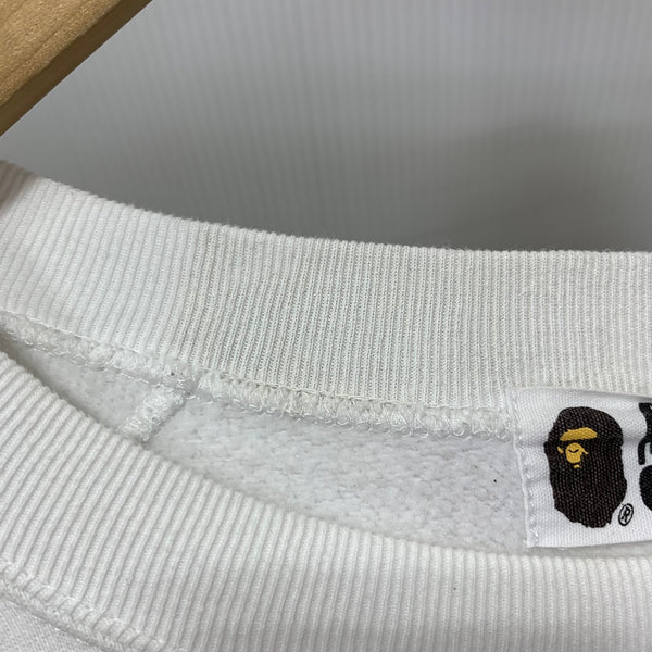 アベイシングエイプ A BATHING APE スウェット ホワイト XLサイズ 201MT-4819