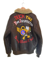 US US古着 90s 00s B-3 ムートンフライトジャケット ペイントカスタム 90's 00's ハンドペイント ジャケット ブラウン Lサイズ 103MT-3412