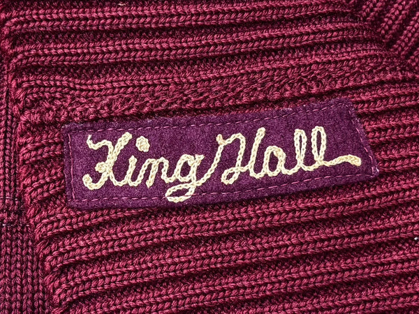 ヴィンテージ vintage 40s 40年代 DKM Wool Sweater ニット ロングリブ Vネック えんじ バーガンディ セーター 無地 ワインレッド 104MT-1873