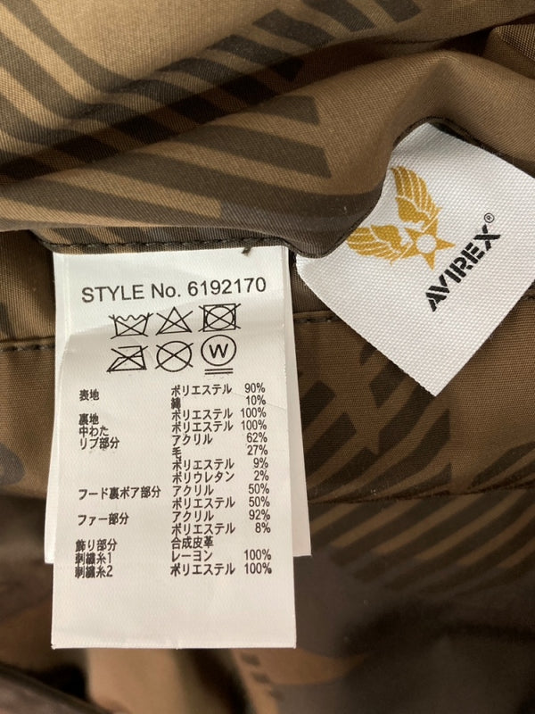 アビレックス AVIREX TYPE N-3B FLIGHT JACKET フライト ジャケット ミリタリー ファー ジップアップ アウター ブルゾン 緑 6192170 ジャケット ロゴ カーキ Lサイズ 104MT-909