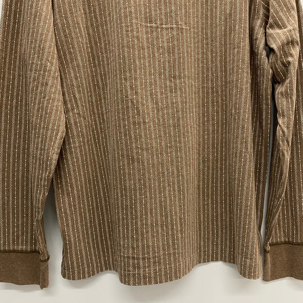 【曜日割引対象外】 ダブルアールエル RRL L/S STRIPE HENLEYNECK TSHIRTS 長袖カットソー ベージュ 201MT-3678 VB