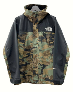 ノースフェイス THE NORTH FACE Novelty Mountain Light Jacket ノベルティ マウンテン ライト ジャケット GORE-TEX ゴアテックス 緑 黒 NP62135 ジャケット カモフラージュ・迷彩 カーキ Sサイズ 104MT-538