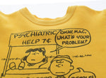 ヴィンテージ Vintage 60s 60's 60年代 USA製 PEANUTS  ビンテージ スヌーピー 染み込みプリントスウェット  スウェット イエロー Lサイズ 103MT-2208