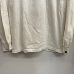 ア ベイシング エイプ A BATHING APE 90s Hanesボディー ロンT ホワイト Lサイズ 201MT-3706