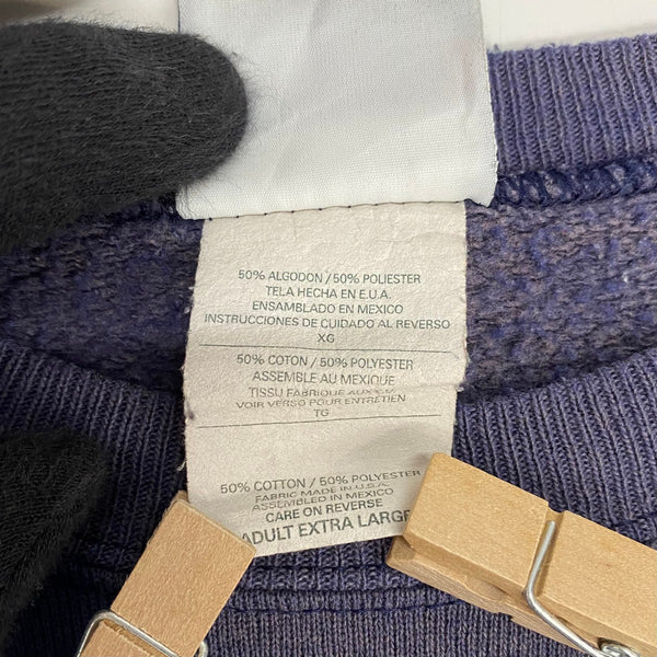 【曜日割引対象外】 ヘインズ Hanes 90's DELTA PHI SIGMA ステンシル スウェット ネイビー XLサイズ 201MT-4378 VB