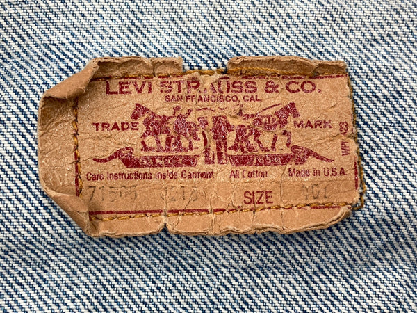 リーバイス Levi's 80s 80年代 71506 USA製 デニムジャケット トラッカージャケット Gジャン アウター サイズ 40L ジャケット 無地 ブルー 104MT-2179