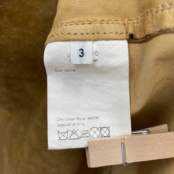 アンユーズド UNUSED カウレザーウエスタンシャツ 長袖シャツ ブラウン 3サイズ 201MT-4416