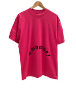 US US古着 90’s 90年代 ONEITA オールドイングリッシュ フロッキープリント MADE IN USA アメリカ製 VINTAGE ヴィンテージ シングルステッチ Tシャツ ピンク Lサイズ 101MT-4573