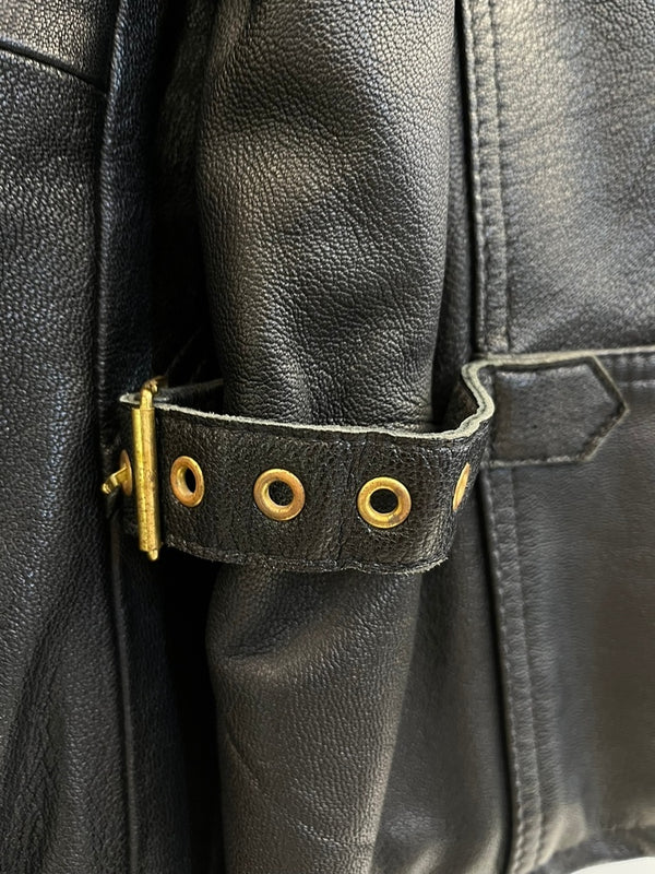 アビレックス AVIREX アヴィレックス レザージャケット J-4LIGHT ゴートレザー 2191002 ジャケット ブラック Mサイズ 101MT-4485