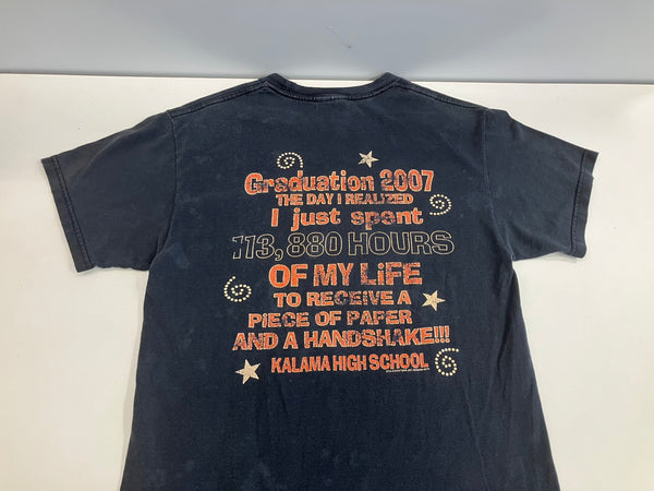US US古着 00's Hanes KALAMA HIGH 007 SENIORS 映画 プロモーション ムービーT  VINTAGE ヴィンテージ Tシャツ ブラック Sサイズ 101MT-4817