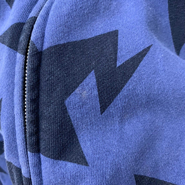 アベイシングエイプ A BATHING APE sta スター ジップアップ スウェット パーカー ブルー Lサイズ 201MT-4311