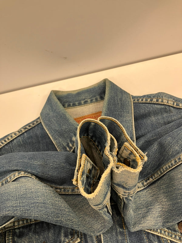 リーバイス Levi's 90's 90年代 71557 3rd BIGE 復刻 デニムジャケット Gジャン トラッカージャケット VINTAGE ヴィンテージ 日本製 71557-0214 38 ジャケット ブルー 101MT-5398