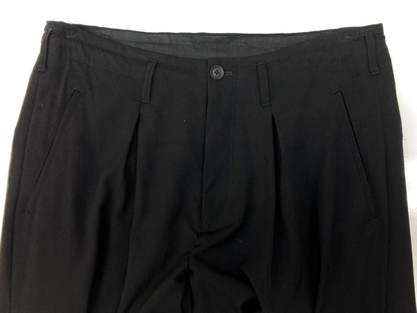 ヨウジヤマモト Yohji Yamamoto POUR HOMME 19AW Wrinkled Gabardine Hem Adjusted Pants ギャバジン パンツ カーゴ ズボン 黒 無地 HC-P28-100 カーゴパンツ ブラック サイズ 2 104MB-371