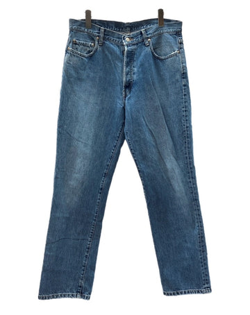 ダブルアールエル RRL DENIM PANTS デニム パンツ ボタンフライ ジーパン ジーンズ USA製 Ralph Lauren インディゴ 青 ロゴ デニム ブルー サイズ 34 104MB-224